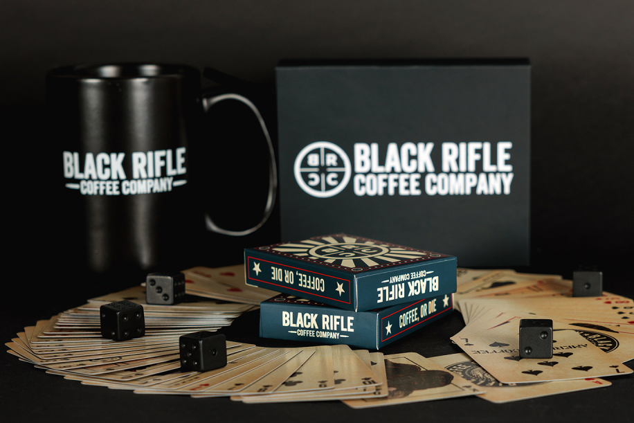 Black Rifle Mug and playing card set