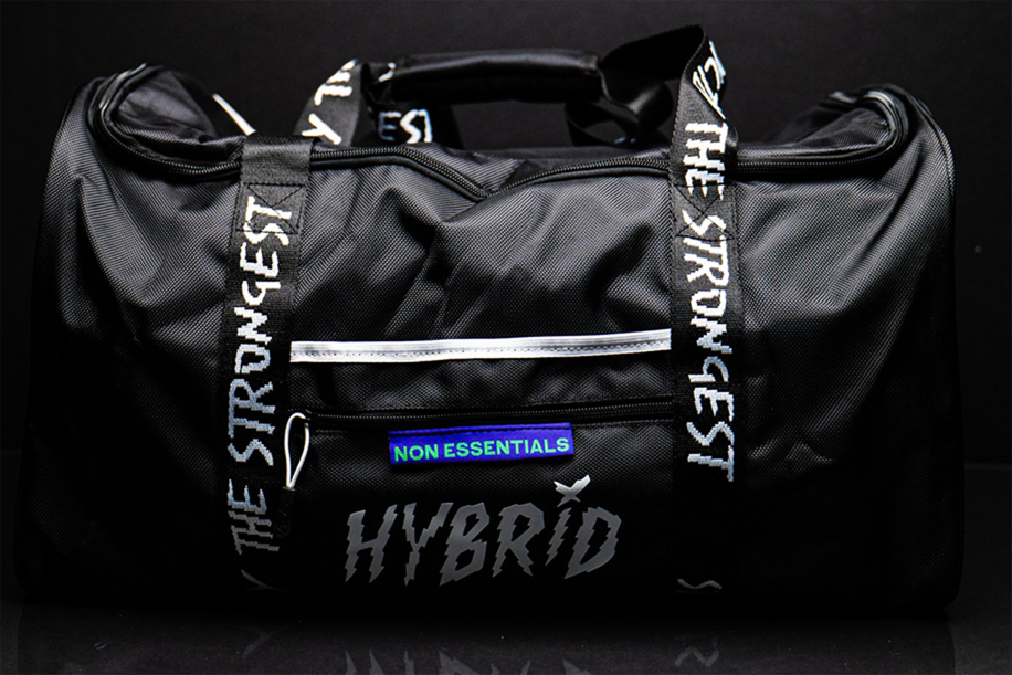 Hybrid black gym bag