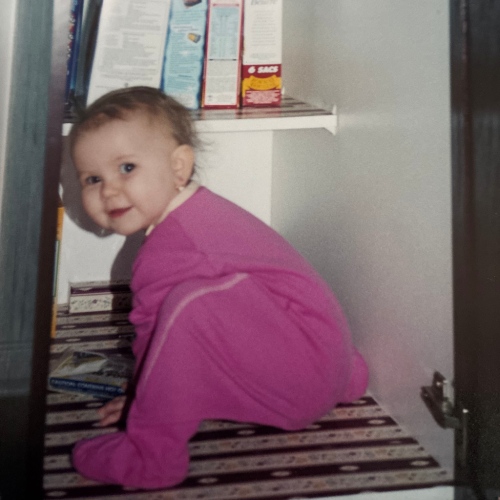 Amanda Demelo as a kid